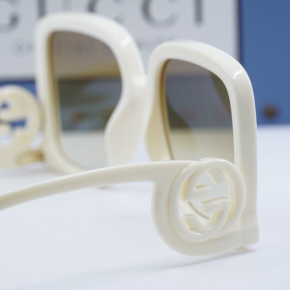 Gucci GG1326S 002 Square Sunglasses – Ivory main image 7